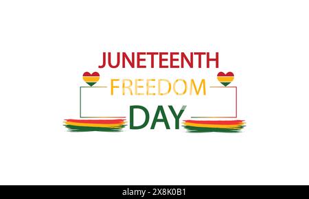 Zur Feier des Juneteenth Freedom Day mit Creative Flag Design Stock Vektor