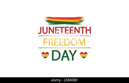 Zur Feier des Juneteenth Freedom Day mit Creative Flag Design Stock Vektor