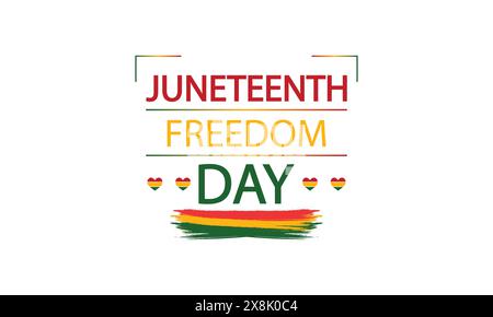 Zur Feier des Juneteenth Freedom Day mit Creative Flag Design Stock Vektor