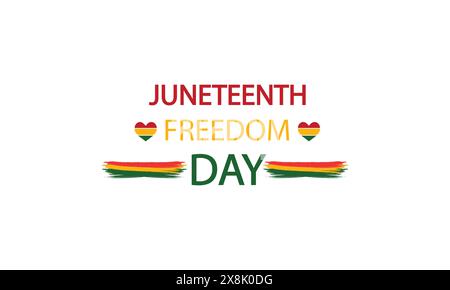 Zur Feier des Juneteenth Freedom Day mit Creative Flag Design Stock Vektor