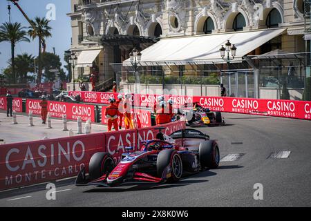 22 VERSCHOOR Richard (nld), Trident, Dallara F2 2024, Action während der 5. Runde der FIA Formel 2 Meisterschaft 2024 vom 23. Bis 26. Mai 2024 auf dem Circuit de Monaco, in Monaco - Foto Paul Vaicle / DPPI Stockfoto