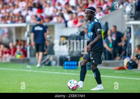 Fredrikstad, Norwegen, 25. Mai 2024. Yaw Paintsil von Tromsø im Eliteserien-Spiel zwischen Fredrikstad und Tromsø im Fredrikstad-Stadion. Quelle: Frode Arnesen/Alamy Live News Stockfoto