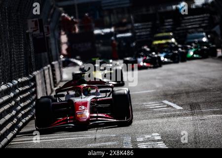 03 BEARMAN Oliver (gbr), Prema Racing, Dallara F2 2024, Action während der 5. Runde der FIA Formel 2 Meisterschaft 2024 vom 23. Bis 26. Mai 2024 auf dem Circuit de Monaco, in Monaco - Foto Eric Alonso / DPPI Stockfoto