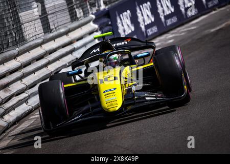 10 BORTOLETO Gabriel (BH), Invicta Racing, Dallara F2 2024, Action während der 5. Runde der FIA Formel 2 Meisterschaft 2024 vom 23. Bis 26. Mai 2024 auf dem Circuit de Monaco, in Monaco - Foto Eric Alonso / DPPI Stockfoto