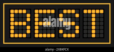 Orangefarbenes LED-Banner im Wort am besten auf schwarzem Hintergrund Stock Vektor