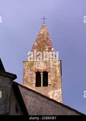 Italien, Toskana, Capalbio (Grosseto), der Glockenturm der Kathedrale Stockfoto