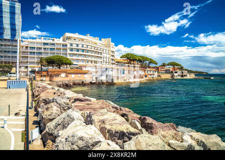 Stadt Sainte Maxime mit Blick auf das Wasser, südlich der französischen riviera Stockfoto