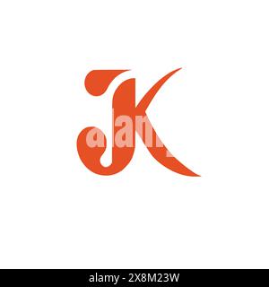 JK Buchstaben Buchstaben Initialen Monogramm Logo KJ, J und K Stock Vektor