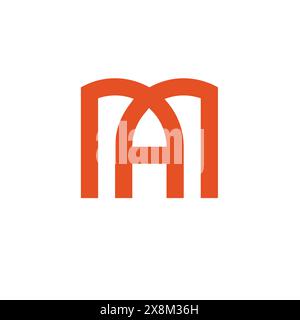 Erste MA schreiben Logo Design vector Template. Abstrakte Buchstaben MA Logo Design Stock Vektor