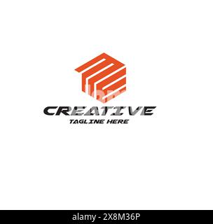 M, E, ME Letter Logo Design Vektorvorlage. Abstraktes Alphabet ME-Logo Stock Vektor