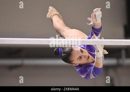 Florenz, Italien. Mai 2024. Giulia Perotti (Vercelli) UB während des Kunstturns - Serie A Final Six, Turnen in Florenz, Italien, 26. Mai 2024 Credit: Independent Photo Agency/Alamy Live News Stockfoto