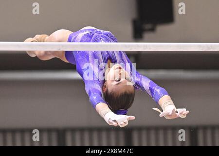 Florenz, Italien. Mai 2024. Giulia Perotti (Vercelli) UB während des Kunstturns - Serie A Final Six, Turnen in Florenz, Italien, 26. Mai 2024 Credit: Independent Photo Agency/Alamy Live News Stockfoto