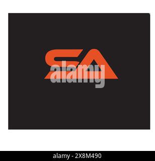 SA, AS, S, A abstrakte Buchstaben Logo-Monogramm Stock Vektor