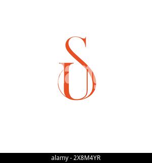 US Letter Logo Design Symbol Vektorsymbol Stock Vektor
