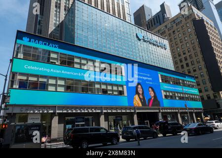 Barclays Building, 745 Seventh Avenue, Rockefeller Center, 2024, USA NYC Stockfoto