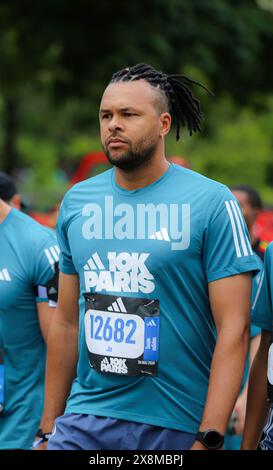 Jo-Wilfried Tsonga in Aktion während der 10k Adidas of Paris in der Avenue Foch, Paris, Frankreich (Constance Bugaut/SPP) Credit: SPP Sport Press Photo. /Alamy Live News Stockfoto