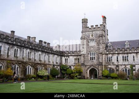 UCC University College Cork Education Hauptgebäude und Gärten. Stockfoto