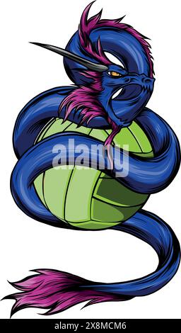 Zeichnung eines bunten Drachen-Vektordesigns Stock Vektor