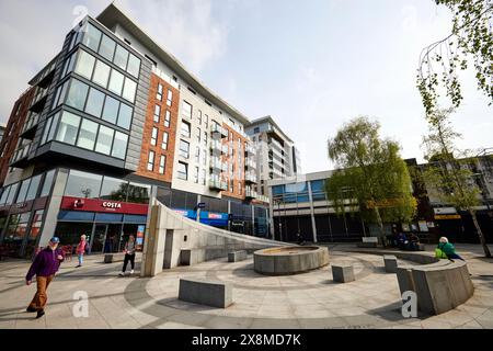 Prestwich Stadtzentrum Greater Manchester Stockfoto