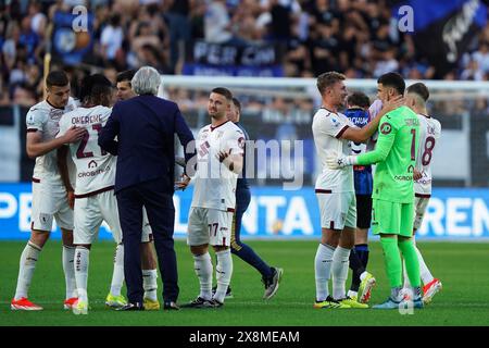 Bergamo, Italien. Mai 2024. Torinos Spieler am Ende des Fußballspiels der Serie A zwischen Atalanta und Turin im Gewiss-Stadion in Norditalien - Sonntag, den 26. Mai 2024. Sport - Fußball . (Foto: Spada/LaPresse) Credit: LaPresse/Alamy Live News Stockfoto