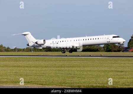 Kopenhagen, Dänemark. Mai 2024. Ein CityJet Bombardier CRJ-900LR landet am Flughafen Kopenhagen Kastrup. Cityjet ist eine irische Fluggesellschaft, geboren 1993, die eine Flotte CRJ900 im Rahmen eines Wet-Lease-Vertrags für SAS Scandinavian Airlines mit Sitz in Kopenhagen und Stockholm betreibt (Credit Image: © Fabrizio Gandolfo/SOPA images via ZUMA Press Wire). Nicht für kommerzielle ZWECKE! Stockfoto