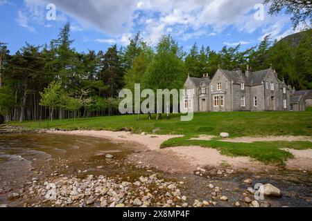 Glas-allt Shield Jagdhütte, Loch Muick, Balmoral Estate, Deeside, Aberdeenshire, Schottland, Großbritannien. Stockfoto