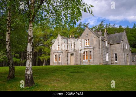 Glas-allt Shield Jagdhütte, Loch Muick, Balmoral Estate, Deeside, Aberdeenshire, Schottland, Großbritannien. Stockfoto