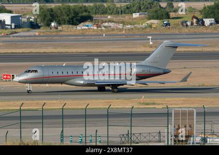 Bombardier BD-700-1A10 Global 6000 Business Flugzeug am Flughafen Madrid Stockfoto