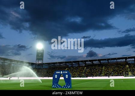 Frosinone, Italien. Mai 2024. Die Serie A wurde während des Fußballspiels der Serie A zwischen Frosinone Calcio und Udinese Calcio im Benito Stirpe Stadion in Frosinone (Italien) am 26. Mai 2024 gezeigt. Quelle: Insidefoto di andrea staccioli/Alamy Live News Stockfoto