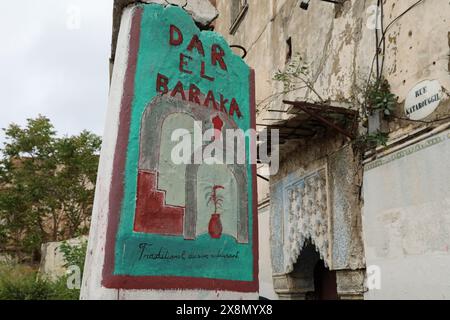 Traditionelles Restaurant in der Kasbah von Algier Stockfoto