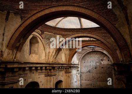 Kirche Santa Clara, Überreste eines großen religiösen Komplexes aus den frühen 1700er Jahren in Antigua, Guatemala Stockfoto
