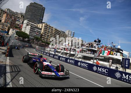 Monaco, Fürstentum Monaco. Mai 2024. Daniel Ricciardo (aus) - Visa Cash App RB F1 Team - RB VCARB01 - Honda RBPTduring Formula 1 Grand Prix de Monaco 2024 in Monte Carlo (MC), Mai 23-26 2024 Credit: Independent Photo Agency/Alamy Live News Stockfoto