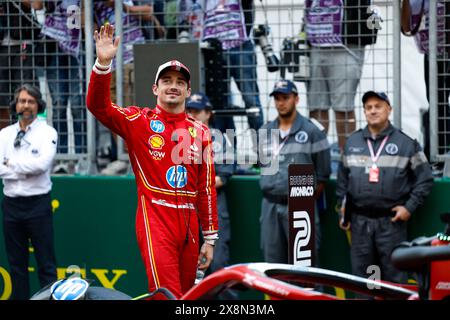 Monaco. Mai 2024. LECLERC Charles (mco), Scuderia Ferrari SF-24, Porträt feiert den Sieg während des Formel 1 Grand Prix de, Monaco. , . Formel-1-Weltmeisterschaft vom 23. Bis 26. Mai 2024 auf dem Circuit de Monaco, in Monaco - Foto DPPI Credit: DPPI Media/Alamy Live News Credit: DPPI Media/Alamy Live News Stockfoto