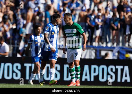 Alan Varela (FC Porto), Pedro Goncalves (Sporting CP) beim TACA de Portugal 2024 Endspiel zwischen dem FC Porto und Sporting CP (2:1) im Estadio NAC Stockfoto
