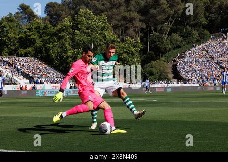 Diogo Costa (FC Porto), Viktor Gyokeres (Sporting CP) beim TACA de Portugal 2024 Endspiel zwischen dem FC Porto und Sporting CP (2:1) im Estadio NAC Stockfoto