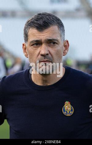 Mai 2024. Lissabon, Portugal. Portos Cheftrainer aus Portugal Sergio Conceicao feiert nach dem Sieg des portugiesischen Pokals, Porto gegen Sporting Credit: Alexandre de Sousa/Alamy Live News Stockfoto