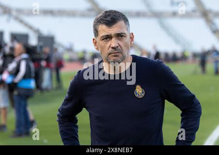 Mai 2024. Lissabon, Portugal. Portos Cheftrainer aus Portugal Sergio Conceicao feiert nach dem Sieg des portugiesischen Pokals, Porto gegen Sporting Credit: Alexandre de Sousa/Alamy Live News Stockfoto