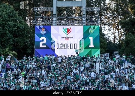 Oeiras, Portugal . Mai 2024. Oeiras, Portugal, 26. Mai 2024: Sporting CP Fans nach dem Finale des FC Porto gegen Sporting CP im Estadio Nacional do Jamor, Oeiras, Portugal (João Bravo /SPP) Credit: SPP Sport Press Photo. /Alamy Live News Stockfoto