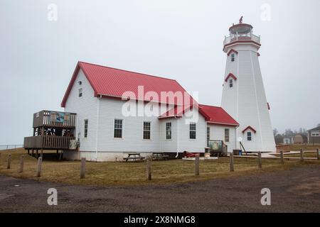 East Point Lighthouse, bekannt als „Canada’s Confederation Lighthouse“ in Prince Edward Island, Kanada Stockfoto