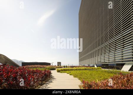 M+ Museum Hong Kong entworfen von Herzog & de Meuron Stockfoto