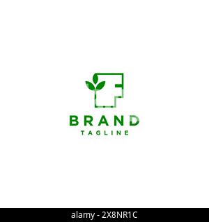 Anfangsbuchstabe F und Leaf Icon Logo Design. Natursymbol im ersten F-Logo-Design. Stock Vektor