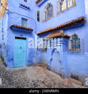 Häuser in Chefchaouen, Marokko Stockfoto