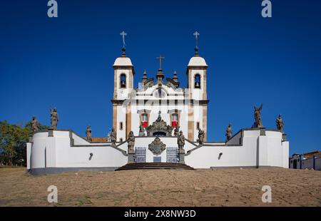 Foto der Basilika Bom Jesus de Moatosinhos, Congonhas, Minas Gerais, Brasilien Stockfoto