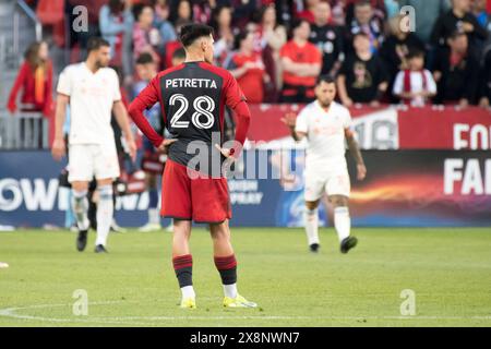 Toronto, Kanada. Mai 2024. Raoul Petretta aus Toronto sieht beim MLS-Spiel zwischen Toronto FC und FC Cincinnati im BMO Field an. Endpunktzahl: Toronto 3:4 Cincinnati. (Foto von Angel Marchini/SOPA Images/SIPA USA) Credit: SIPA USA/Alamy Live News Stockfoto