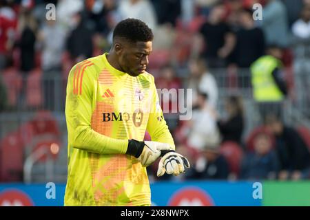 Toronto, Kanada. Mai 2024. Sean Johnson aus Toronto wurde während des MLS-Spiels zwischen Toronto FC und FC Cincinnati im BMO Field gesehen. Endpunktzahl: Toronto 3:4 Cincinnati. (Foto von Angel Marchini/SOPA Images/SIPA USA) Credit: SIPA USA/Alamy Live News Stockfoto