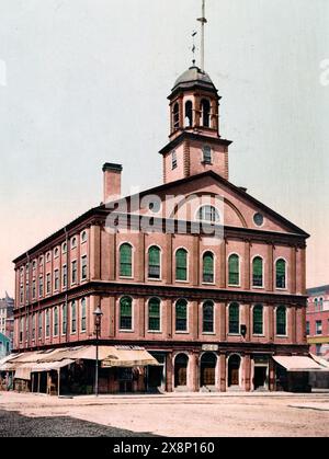 Faneuil Hall, Boston, Massachusetts, um 1900 Stockfoto