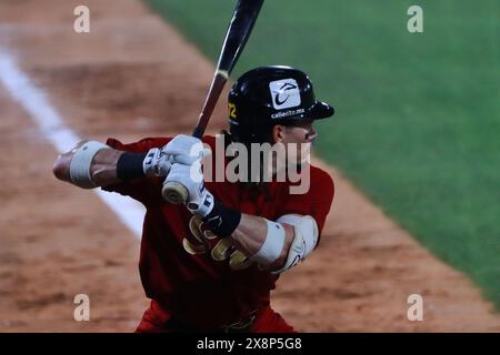 Boca Del Rio, Mexiko. Mai 2024. Peter O'Brien #72 des South Zone Teams beim Schläger beim All-Star Game der Mexican Baseball League (LMB) 2024 zwischen North Zone Team und South Zone Team im Beto Avila Stadium in Veracruz. North Zone besiegt South Zone 5-2. Am 25. Mai 2024 in Boca del Rio, Mexiko. (Foto: Carlos Santiago/Eyepix Group/SIPA USA) Credit: SIPA USA/Alamy Live News Stockfoto