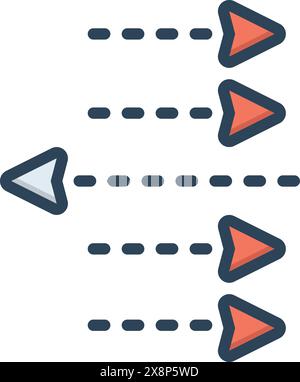 Symbol für anders denken, denken Stock Vektor