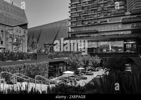 Allgemeine Ansichten mit einem zentralen Park, um Chippendale Grün gebaut wird. Das Gebäude selbst wurde vom award-winning Pariser Architekten Je Stockfoto