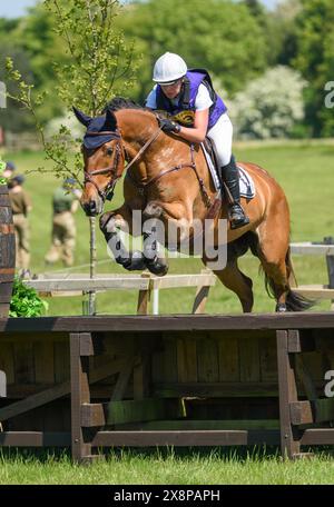 Georgie Strang and MONBEG ODYSSEY, Fairfax & Favor Rockingham Horse Trials, Samstag, 19. Mai 2018 © 2018 Nico Morgan. Alle Rechte Vorbehalten Stockfoto